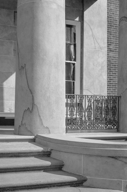 1848: Main House Portico, Melrose. Natchez, Mississippi.