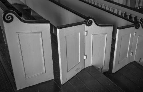 1848: Slave Gallery Pews. First Presbyterian Church. Natchez, Mississippi