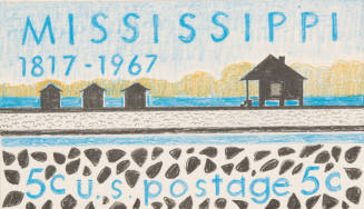Untitled Design for US postage stamp, Mississippi 1817-1967